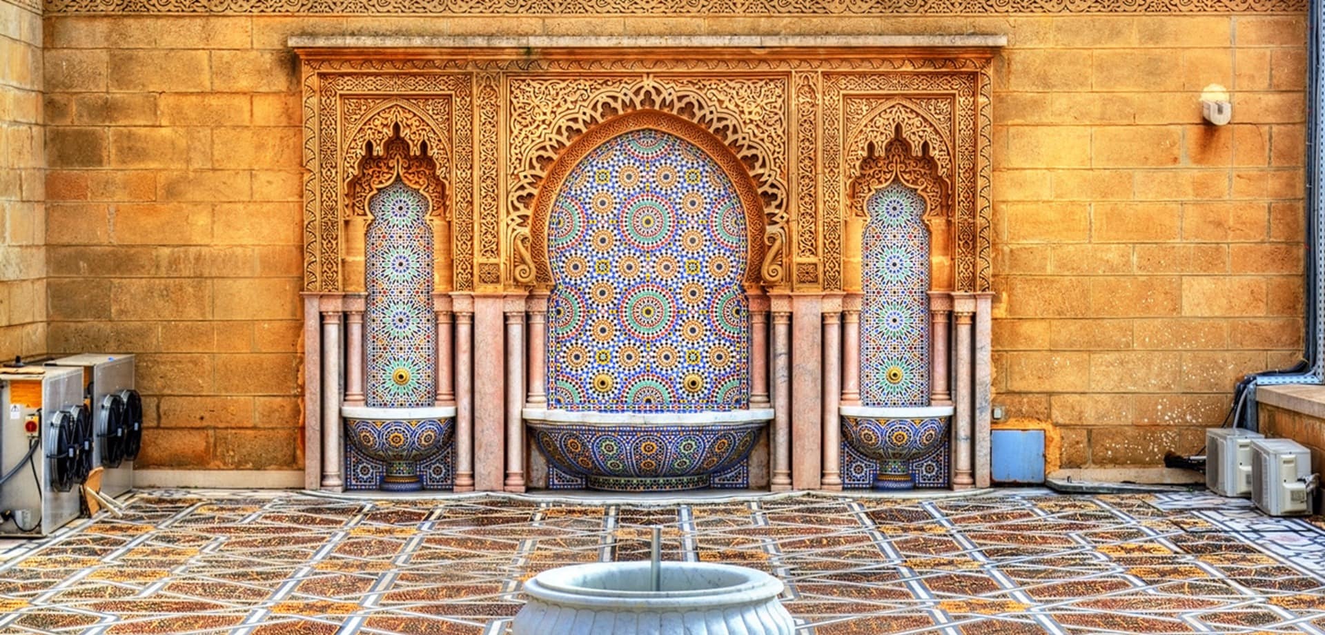 Fonte do Mausoléu Mohamed V - Rabat, Marrocos.